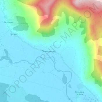 Mappa topografica Langosto, altitudine, rilievo