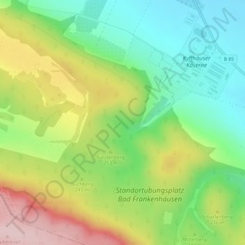 Mappa topografica Fischertal, altitudine, rilievo