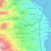 Mappa topografica Telde, altitudine, rilievo