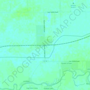 Mappa topografica Edgetown, altitudine, rilievo