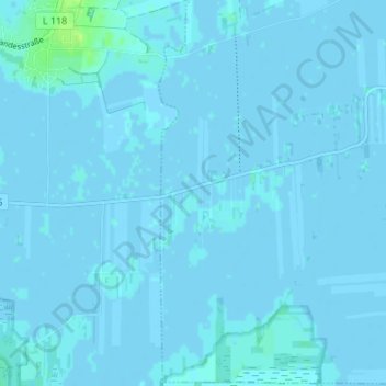 Mappa topografica Siedenteil, altitudine, rilievo