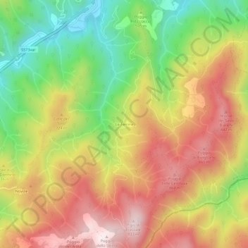 Mappa topografica Le Terrine, altitudine, rilievo