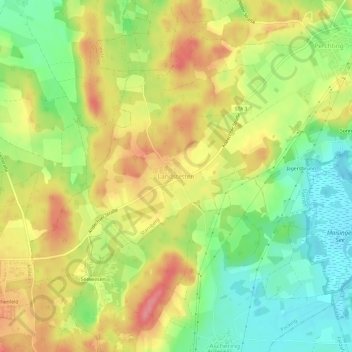 Mappa topografica Landstetten, altitudine, rilievo