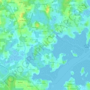 Mappa topografica Berringue, altitudine, rilievo