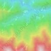 Mappa topografica Cueste dai Menaus, altitudine, rilievo