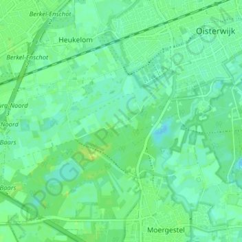 Mappa topografica Oisterwijkse Hoeven, altitudine, rilievo