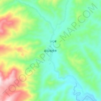 Mappa topografica 瑶区瑶族乡, altitudine, rilievo