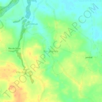 Mappa topografica Rio Grande, altitudine, rilievo