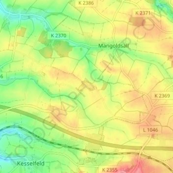 Mappa topografica Tannen, altitudine, rilievo