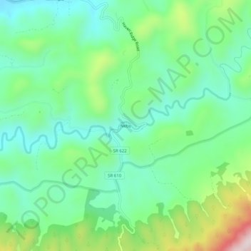 Mappa topografica Nebo, altitudine, rilievo