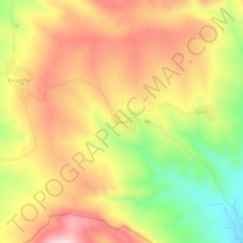 Mappa topografica Alaçık, altitudine, rilievo