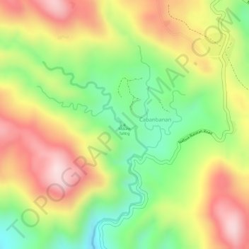 Mappa topografica Mount Talitig, altitudine, rilievo