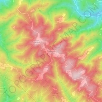 Mappa topografica Palazzuolo, altitudine, rilievo