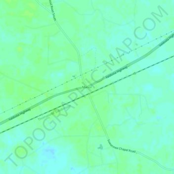 Mappa topografica Manor, altitudine, rilievo