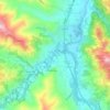 Mappa topografica Bora, altitudine, rilievo