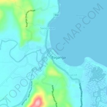 Mappa topografica Central, altitudine, rilievo
