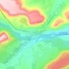 Mappa topografica Warm Springs, altitudine, rilievo
