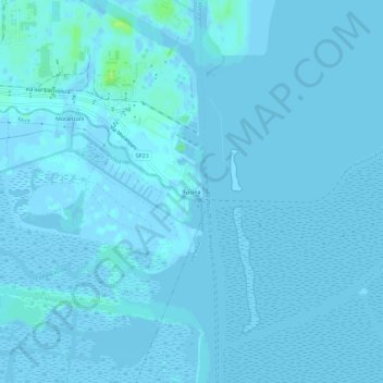 Mappa topografica Fusina, altitudine, rilievo