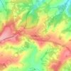 Mappa topografica Pembury, altitudine, rilievo