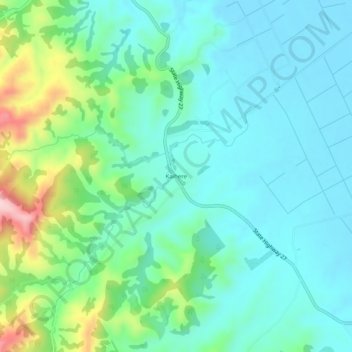 Mappa topografica Kaihere, altitudine, rilievo