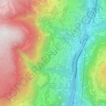 Mappa topografica San Ingenuino, altitudine, rilievo