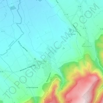 Mappa topografica La Rivière Basse, altitudine, rilievo