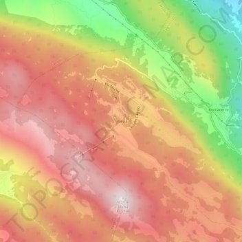 Mappa topografica Marsia, altitudine, rilievo