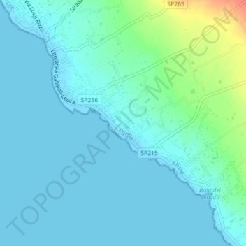 Mappa topografica Capilungo, altitudine, rilievo