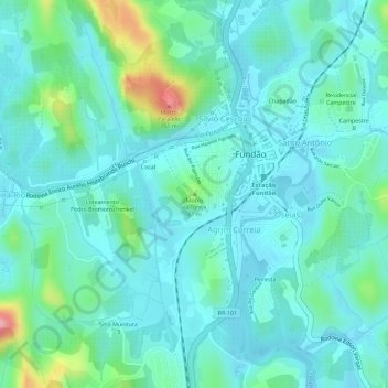 Mappa topografica Morro da Igreja, altitudine, rilievo