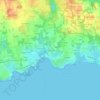 Mappa topografica Pen Palud, altitudine, rilievo