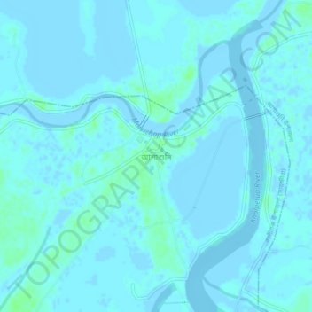 Mappa topografica Assasuni, altitudine, rilievo