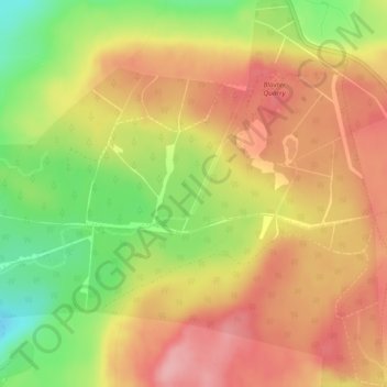 Mappa topografica Blaxter Bog, altitudine, rilievo