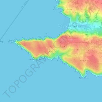 Mappa topografica Bestrée, altitudine, rilievo