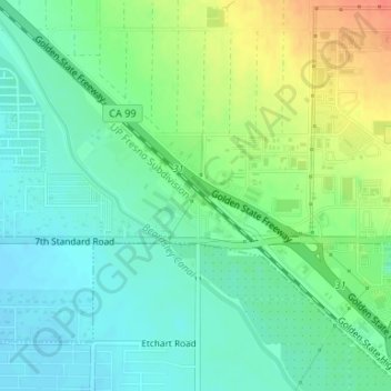 Mappa topografica Saco, altitudine, rilievo