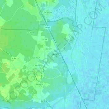 Mappa topografica La Mothe, altitudine, rilievo