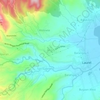 Mappa topografica As-Is, altitudine, rilievo
