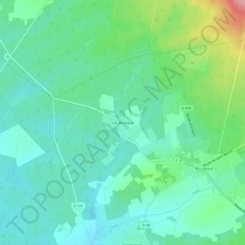 Mappa topografica Les Moreaux, altitudine, rilievo