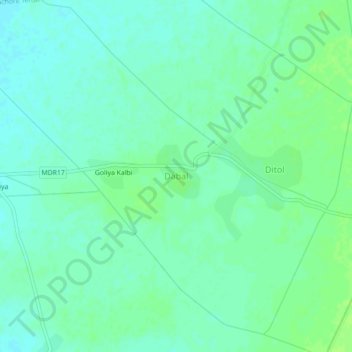 Mappa topografica Dabal, altitudine, rilievo