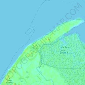 Mappa topografica Milefortlet 9, Skinburness, altitudine, rilievo