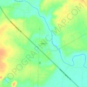 Mappa topografica Hobson, altitudine, rilievo