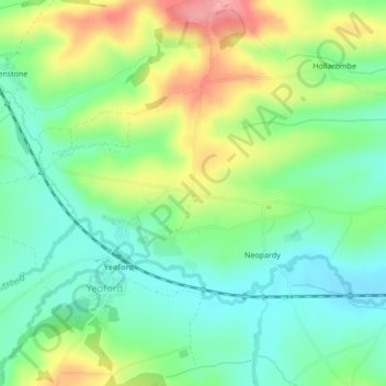 Mappa topografica Brandside Corner, altitudine, rilievo