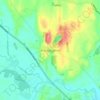 Mappa topografica Knockloughrim, altitudine, rilievo
