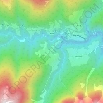 Mappa topografica Nostra, altitudine, rilievo