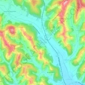 Mappa topografica Hatzendorf, altitudine, rilievo