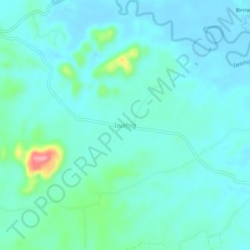 Mappa topografica Iwahig, altitudine, rilievo