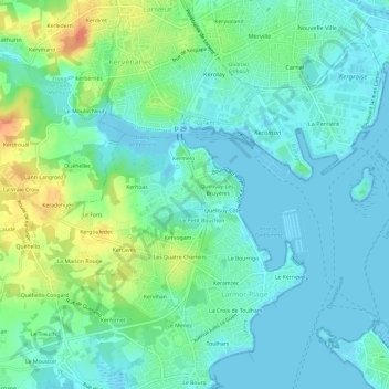 Mappa topografica Quelisoy, altitudine, rilievo