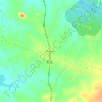 Mappa topografica Bariyatu, altitudine, rilievo