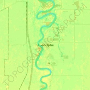 Mappa topografica St. Adolphe, altitudine, rilievo