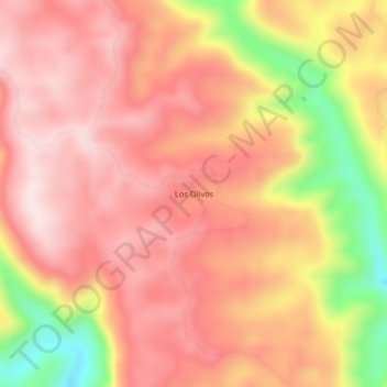 Mappa topografica Los Olivos, altitudine, rilievo