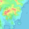 Mappa topografica Cap Chevalier, altitudine, rilievo